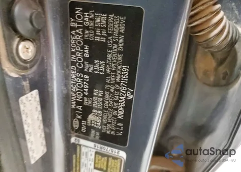 2011 Kia Sportage Lx из США, поврежденный, VIN KNDPB3A2XB7116391